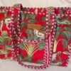 Red hot Quilted tote handbags