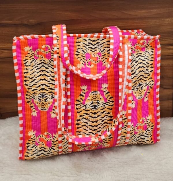 Red hot Quilted tote handbags